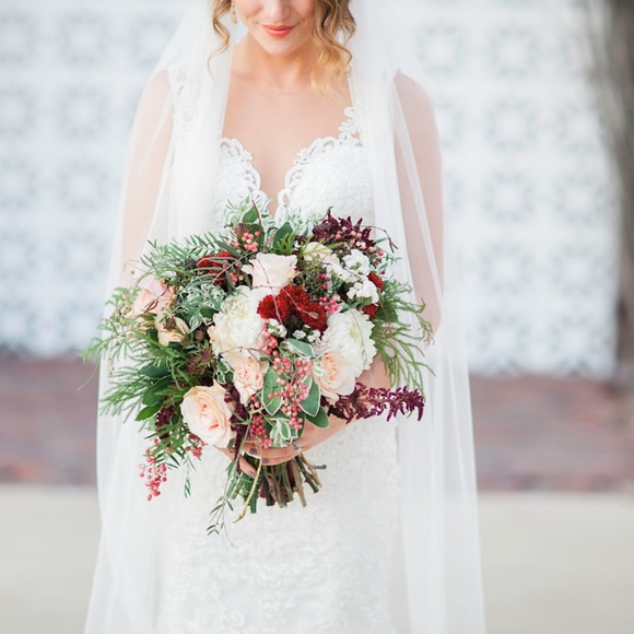 English Net Wedding Veil Cathedral Veil Bride - Picture 2 of 7